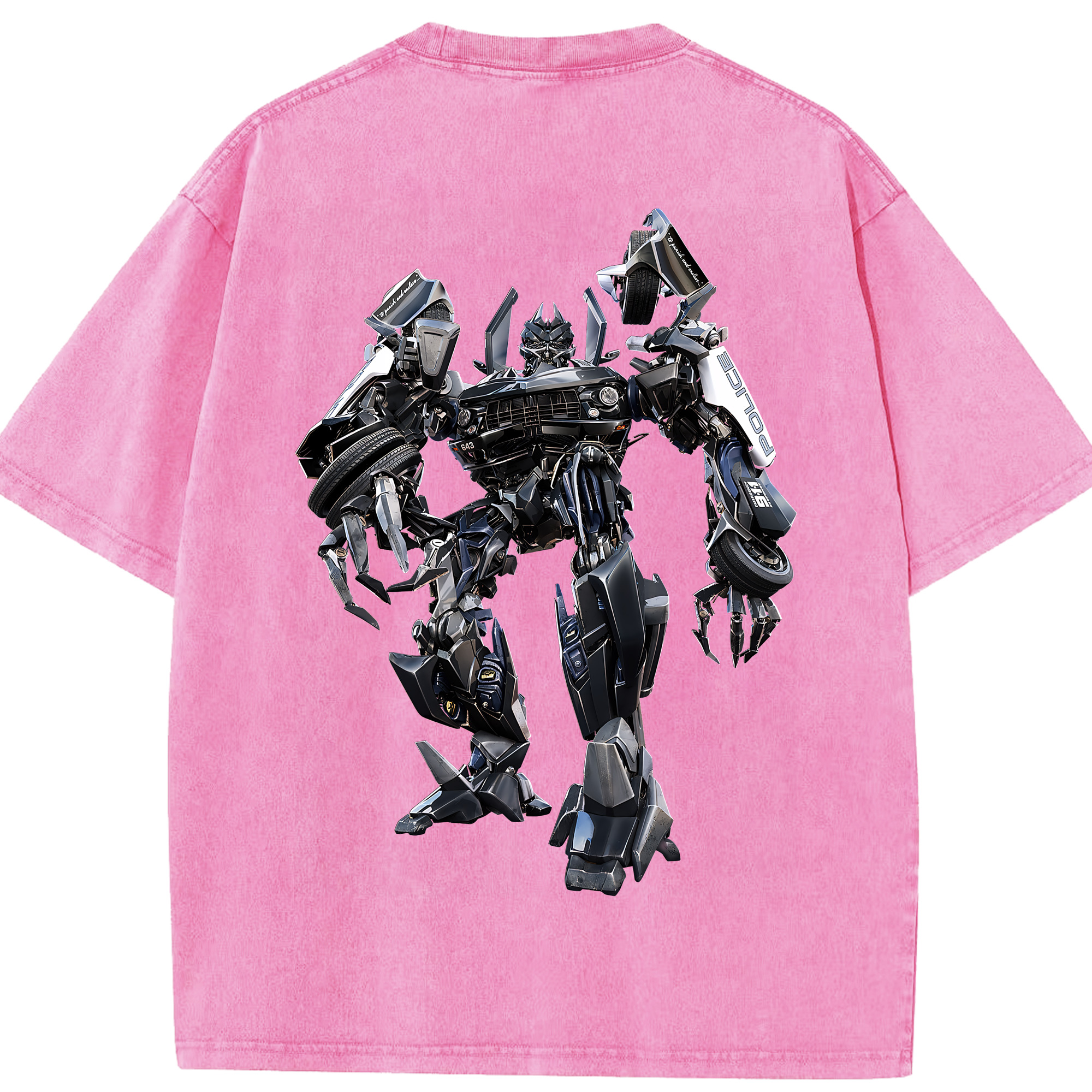 （画像用） Transformers トランスフォーマー 綿100% ヴィンテージ風 半袖Tシャツ（背面プリント）